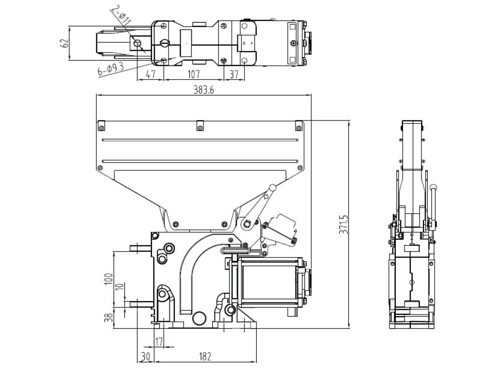 QCC37-P 直流电磁接触器外形尺寸